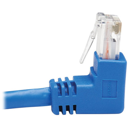 Câble de raccordement UTP Cat6 coudé vers le bas Tripp Lite par Eaton N204-020-BL-DN - 20 pi, M/M, bleu N204-020-BL-DN