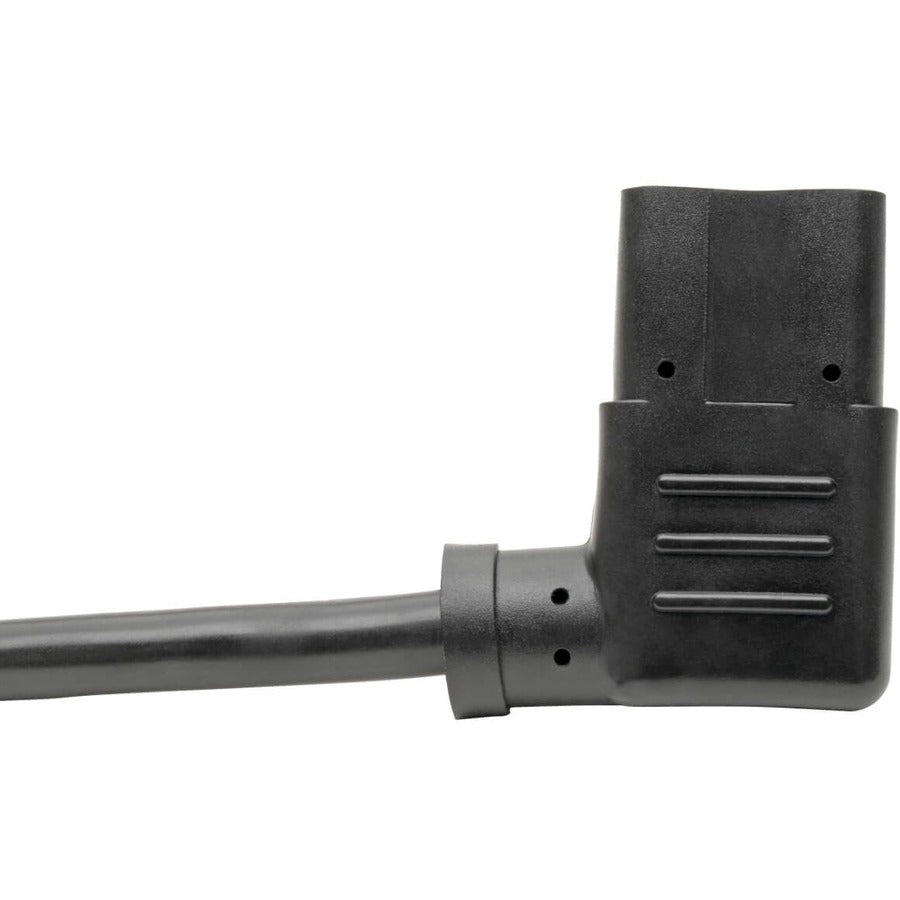 Câble d'alimentation pour ordinateur Tripp Lite 6 pieds 5-15P vers angle droit C13 10A 18AWG 6' P006-006-13RA