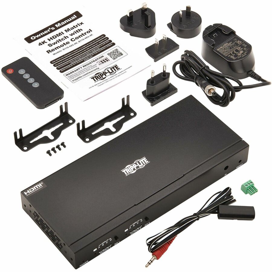 Commutateur/répartiteur matriciel HDMI 4x2 Tripp Lite par Eaton B119-4X2-4K B119-4X2-4K
