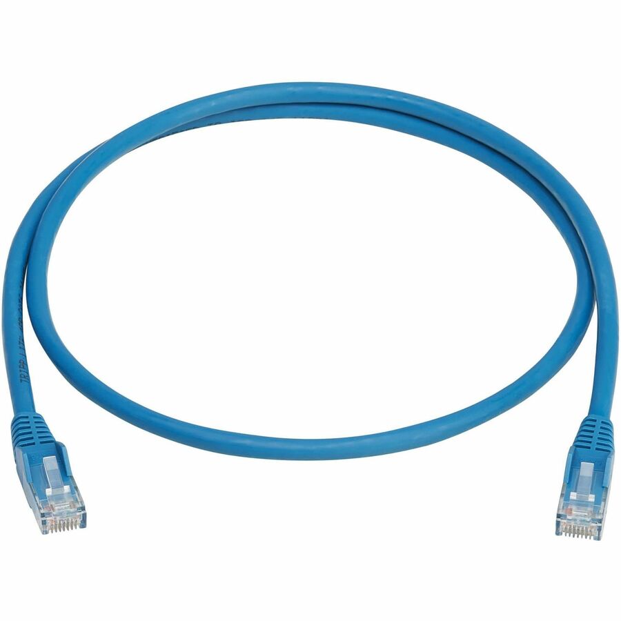 Câble Ethernet UTP moulé Cat6 Gigabit sans accroc Tripp Lite by Eaton (RJ45 M/M), PoE, LSZH, bleu, 1 m N201L-01M-BL