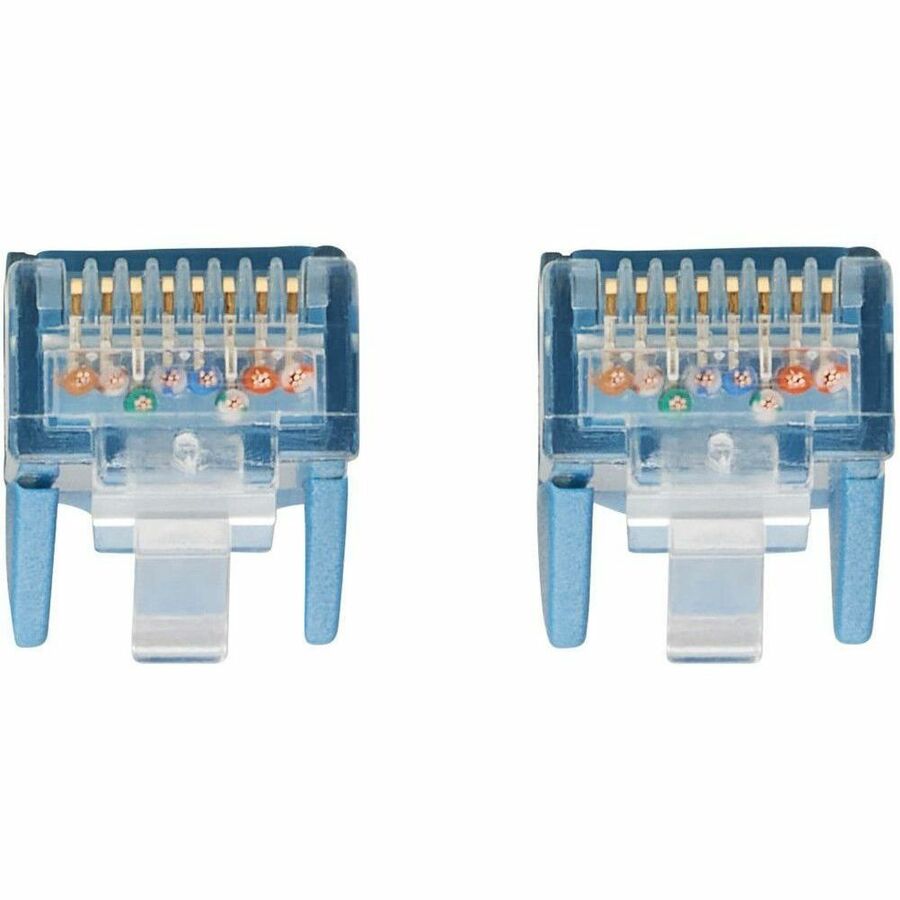 Câble Ethernet UTP moulé Cat6 Gigabit sans accroc Tripp Lite by Eaton (RJ45 M/M), PoE, LSZH, bleu, 1 m N201L-01M-BL