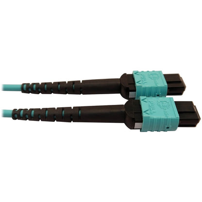 Câble à fibre optique multimode 50/125 OM4 400G Tripp Lite par Eaton N846D-05M-24BAQ, turquoise, 5 m N846D-05M-24BAQ