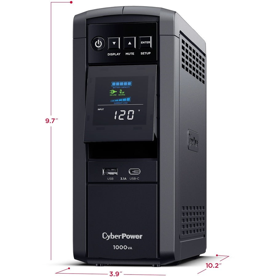 Système d'onduleur CyberPower CyberPower CP1000PFCLCDTAA conforme à la norme TAA CP1000PFCLCDTAA