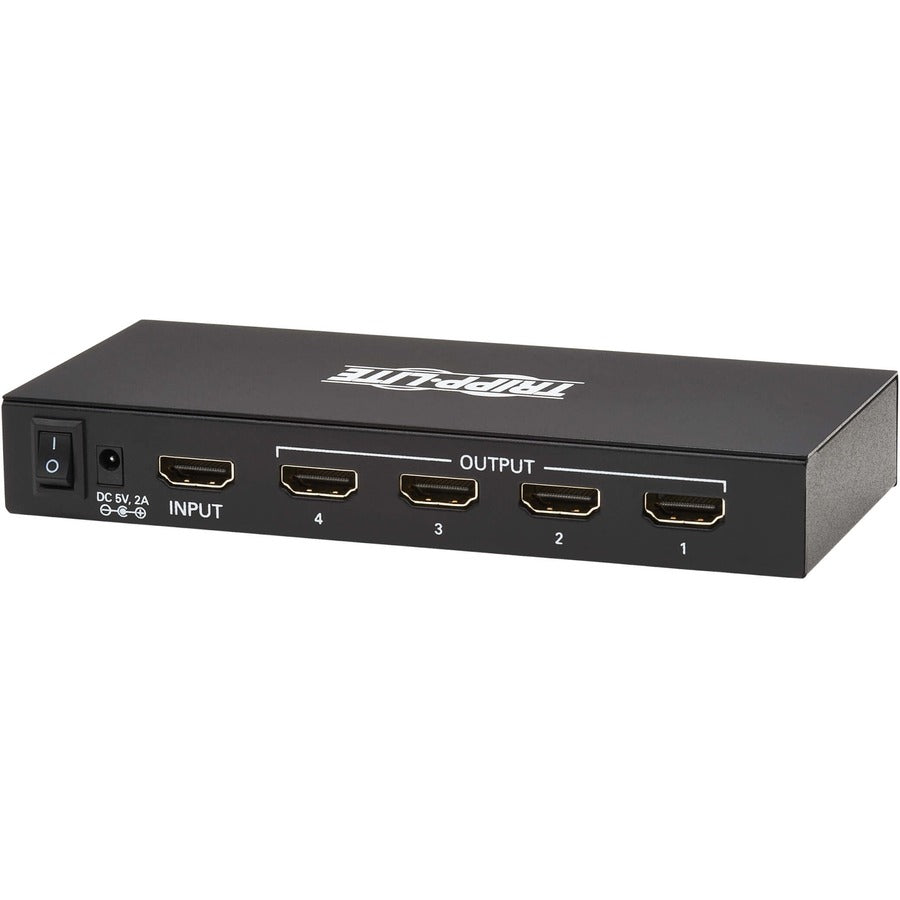 Répartiteur HDMI 4 ports Tripp Lite par Eaton - UHD 4K, adaptateurs de prise internationaux B118-004-UHDINT
