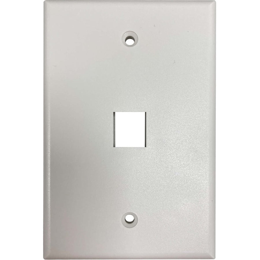 Plaque murale simple à 1 port Safe-IT de Tripp Lite par Eaton, antibactérienne, ivoire mat, TAA N042AB-001-IVM
