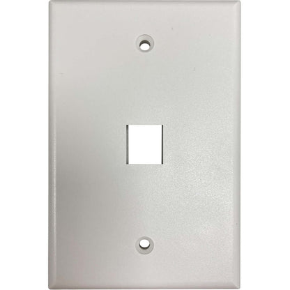 Plaque murale simple à 1 port Safe-IT de Tripp Lite par Eaton, antibactérienne, ivoire mat, TAA N042AB-001-IVM