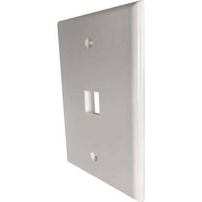 Plaque murale simple à 1 port Safe-IT de Tripp Lite par Eaton, antibactérienne, ivoire mat, TAA N042AB-001-IVM
