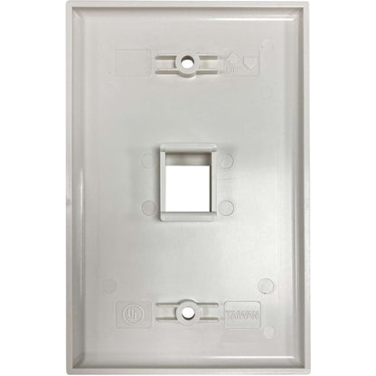 Plaque murale simple à 1 port Safe-IT de Tripp Lite par Eaton, antibactérienne, ivoire mat, TAA N042AB-001-IVM