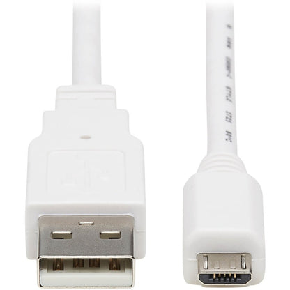 Câble antibactérien Tripp Lite Safe-IT USB-A vers USB Micro-B (M/M), USB 2.0, blanc, 1,8 m U050AB-006-WH