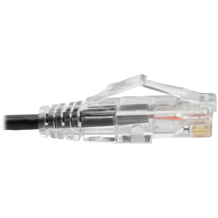 Câble de raccordement UTP Cat6 Tripp Lite par Eaton (RJ45) - M/M, Gigabit, sans accroc, moulé, fin, noir, 1 pi. N201-S01-BK
