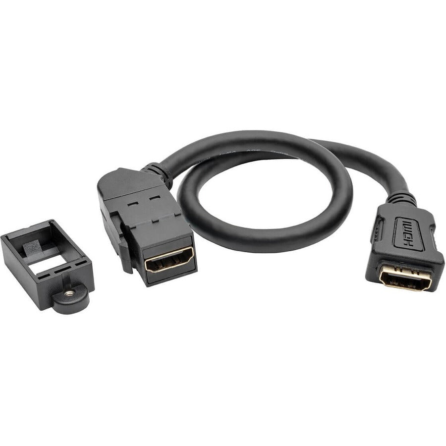 Coupleur HDMI 1 pi Tripp Lite Keystone Montage sur panneau coudé F/F Noir 1' P164-001-KPA-BK
