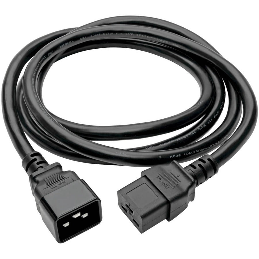 Câble d'extension de cordon d'alimentation Tripp Lite 10 pieds C19 à C20 robuste 15 A 14 AWG 10' P036-010-15A
