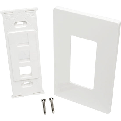 Plaque murale universelle à 3 ports simple pour porte-clés Tripp Lite par Eaton, blanche N080-103