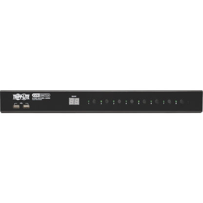 Tripp Lite by Eaton 8-Port 1U Rackmount DVI / USB KVM Switch with Audio and 2-Port USB Hub B043-DUA8-SL