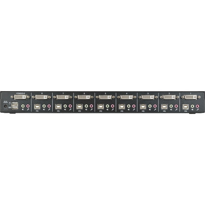 Tripp Lite by Eaton 8-Port 1U Rackmount DVI / USB KVM Switch with Audio and 2-Port USB Hub B043-DUA8-SL