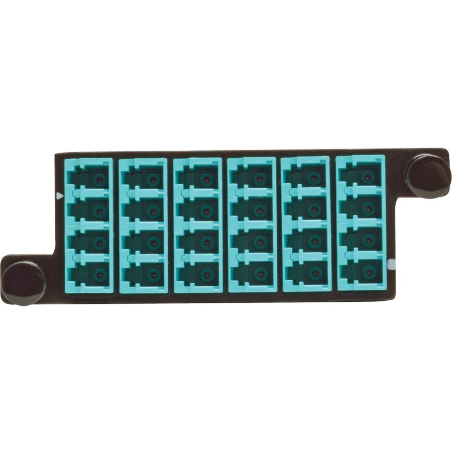 Panneau de brassage 24 fibres Tripp Lite MTP/MPO vers cassette de dérivation x12 LC 10 Gb N482-1M24-LC12