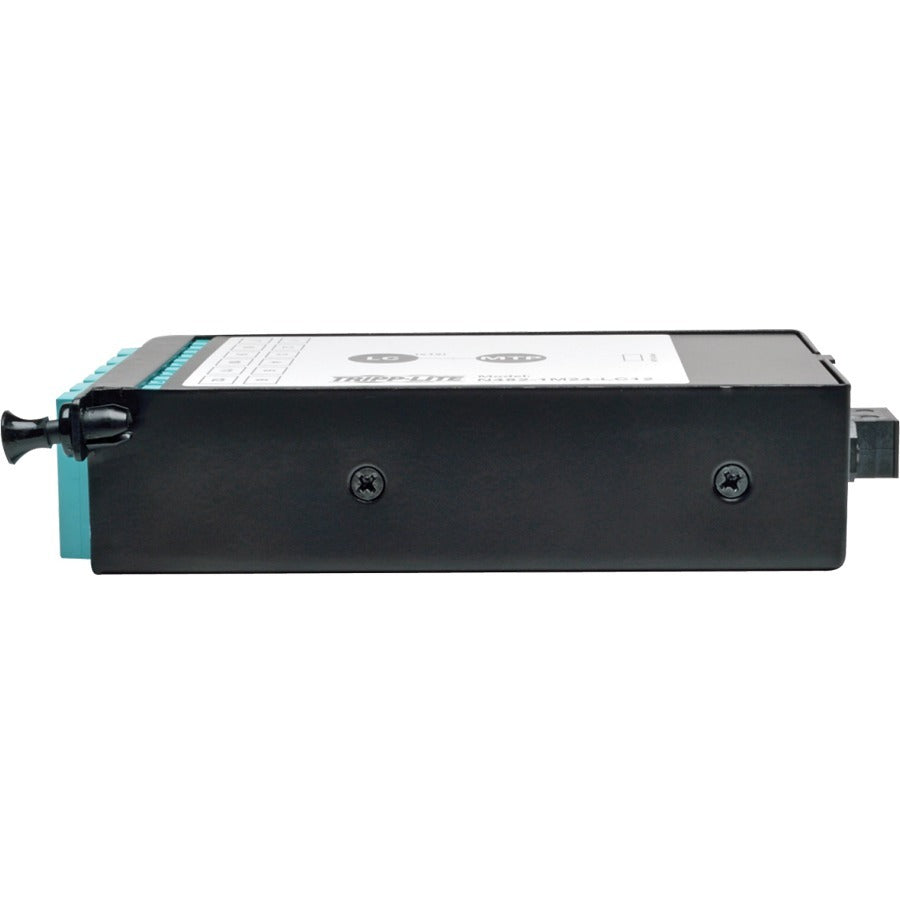 Panneau de brassage 24 fibres Tripp Lite MTP/MPO vers cassette de dérivation x12 LC 10 Gb N482-1M24-LC12