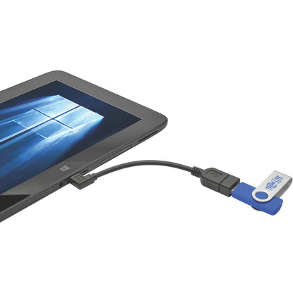 Câble adaptateur hôte Micro USB vers USB OTG (M/F) Tripp Lite by Eaton U052-06N-RA, blanc, 6 pouces U052-06N-RA