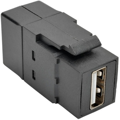 Tripp Lite by Eaton USB 2.0 All-in-One Keystone/Panel Mount Coupler (F/F), Black U060-000-KP-BK