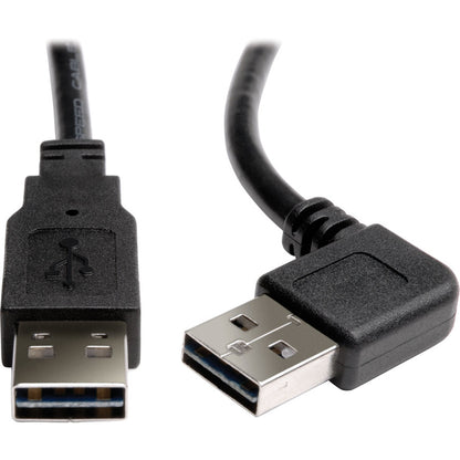 Câble USB 2.0 réversible universel à angle droit A-mâle vers A-mâle Tripp Lite par Eaton - 6 pieds UR020-006-RA