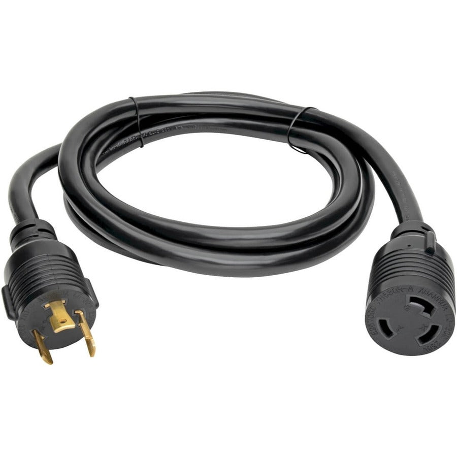 Tripp Lite 8ft Power Cord Extension Cable L6-30P to L6-30R Heavy Duty 30A 10AWG 8' P041-008