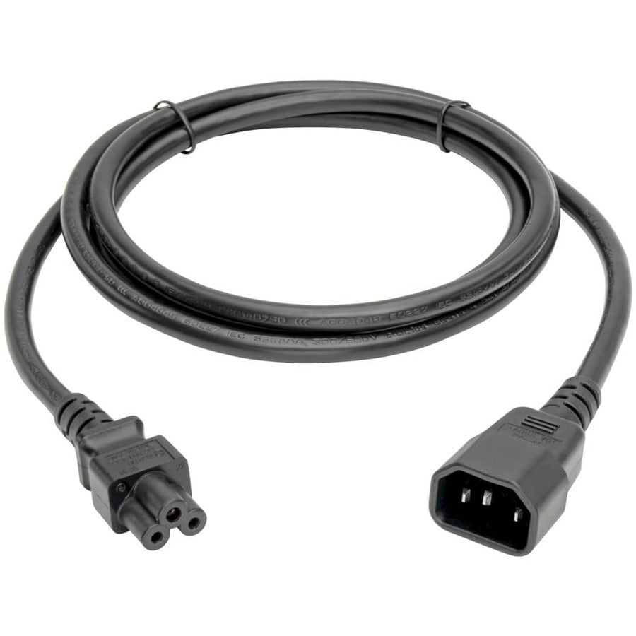 Câble adaptateur d'alimentation pour ordinateur portable Tripp Lite 6 pouces C14 vers C5 2,5 A 18 AWG 6 pouces P014-06N