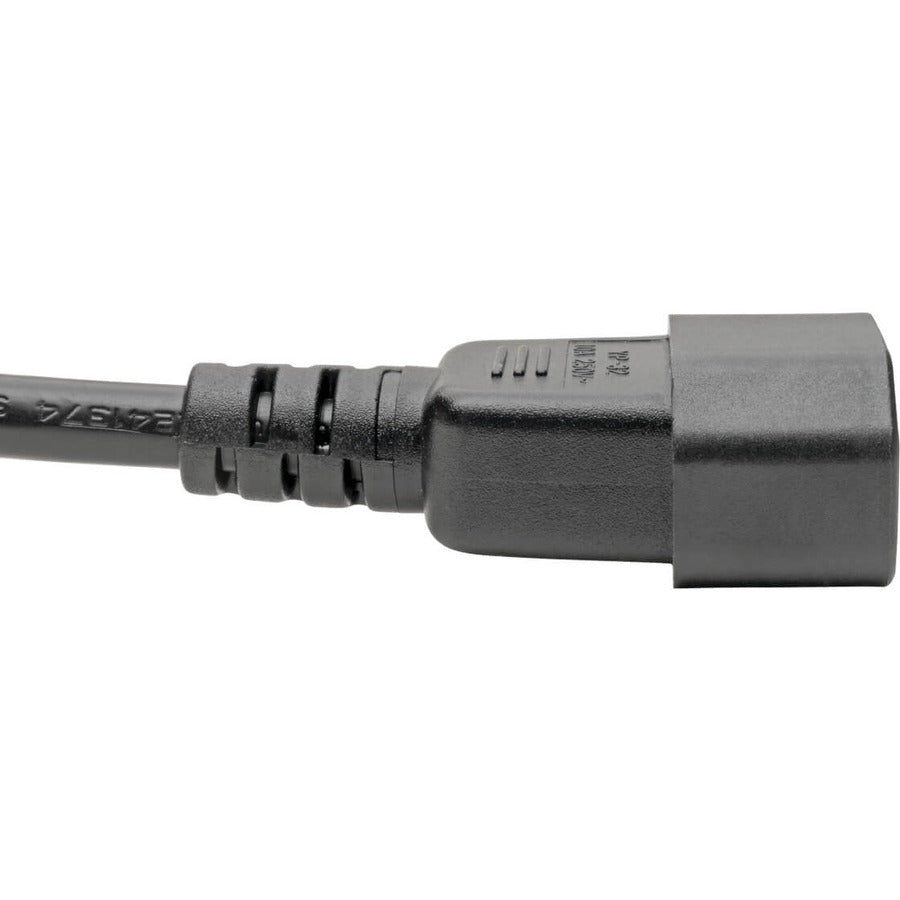 Câble adaptateur d'alimentation pour ordinateur portable Tripp Lite 6 pouces C14 vers C5 2,5 A 18 AWG 6 pouces P014-06N