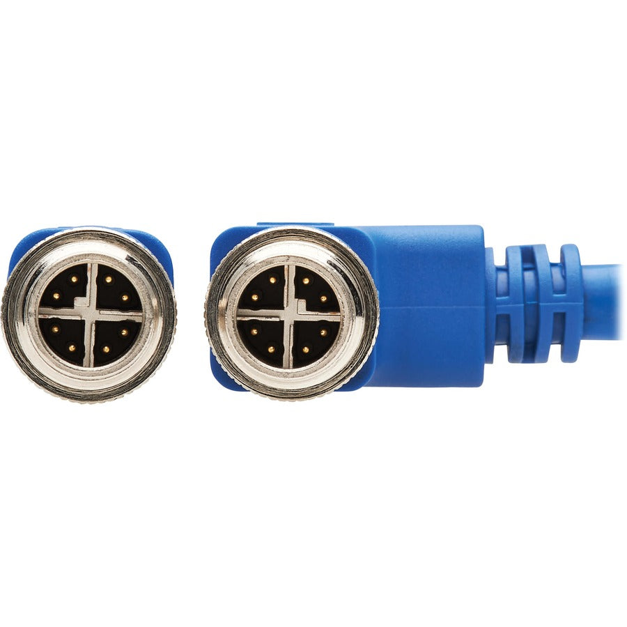 Câble Ethernet Cat6a 10G X-Code M12 Tripp Lite par Eaton NM12-6A3-03M-BL, M/M, bleu, 3 m (9,8 pi) NM12-6A3-03M-BL