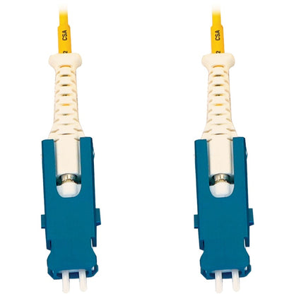 Câble à fibre optique monomode 9/125 OS2 400G Tripp Lite par Eaton N383S-02M, jaune, 2 m (6,6 pi) N383S-02M