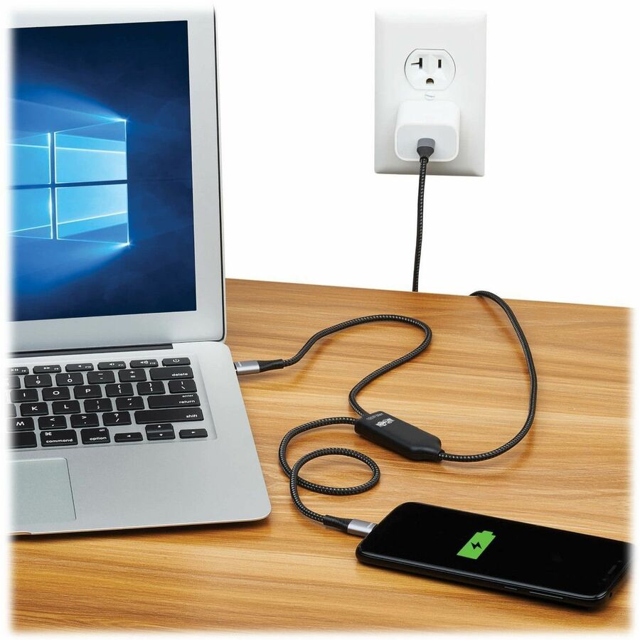 Câble de charge/répartiteur USB-C Tripp Lite par Eaton (M/2xM) - Charge PD 100 W, 6 pi (1,8 m) U420P-2X6-100W