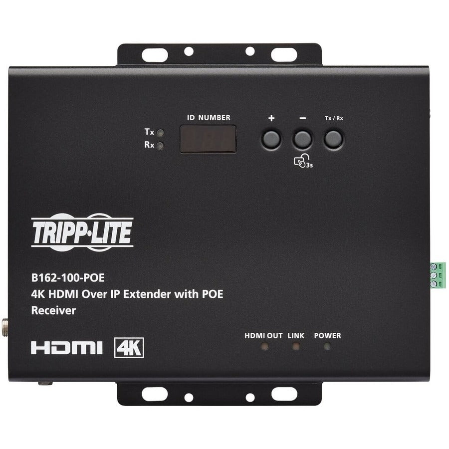 Émetteur d'extension HDMI sur IP Tripp Lite par Eaton - 4K, 4:4:4, PoE, 100 m (328 pi) B162-001-POE