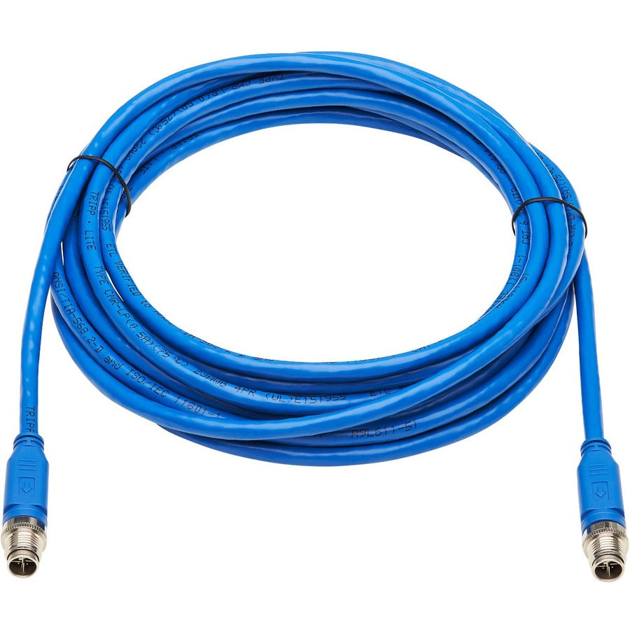Câble Ethernet Cat6 X-Code M12 Tripp Lite par Eaton NM12-601-05M-BL, M/M, bleu, 5 m (16,4 pi) NM12-601-05M-BL