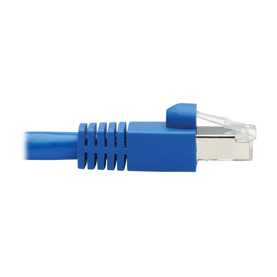 Câble d'assemblage de prise Keystone Cat6a Tripp Lite par Eaton, RJ45 M/F, 18 po, bleu N237A-F18N-WHSH