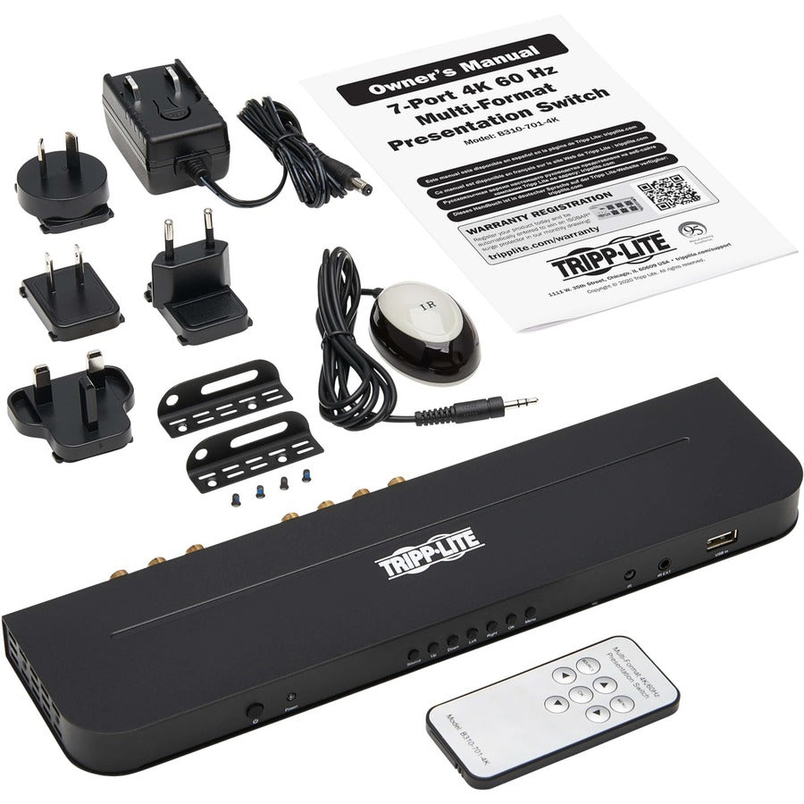 Tripp Lite by Eaton B310-701-4K 7-Port MultiFormat Presentation Switch B310-701-4K