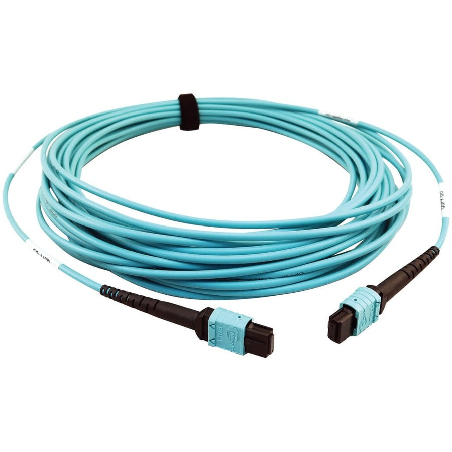 Câble à fibre optique multimode 50/125 OM4 400G Tripp Lite par Eaton N846D-10M-24AAQ, turquoise, 10 m N846D-10M-24AAQ