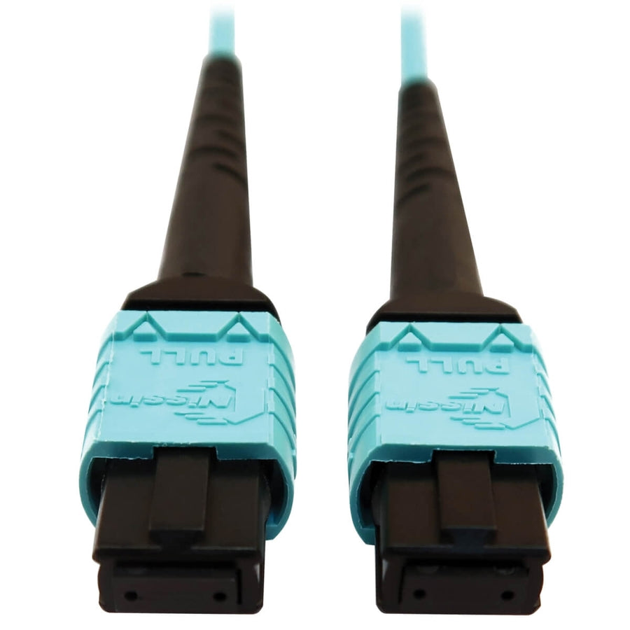 Câble à fibre optique multimode 50/125 OM4 400G Tripp Lite par Eaton N846D-10M-24AAQ, turquoise, 10 m N846D-10M-24AAQ