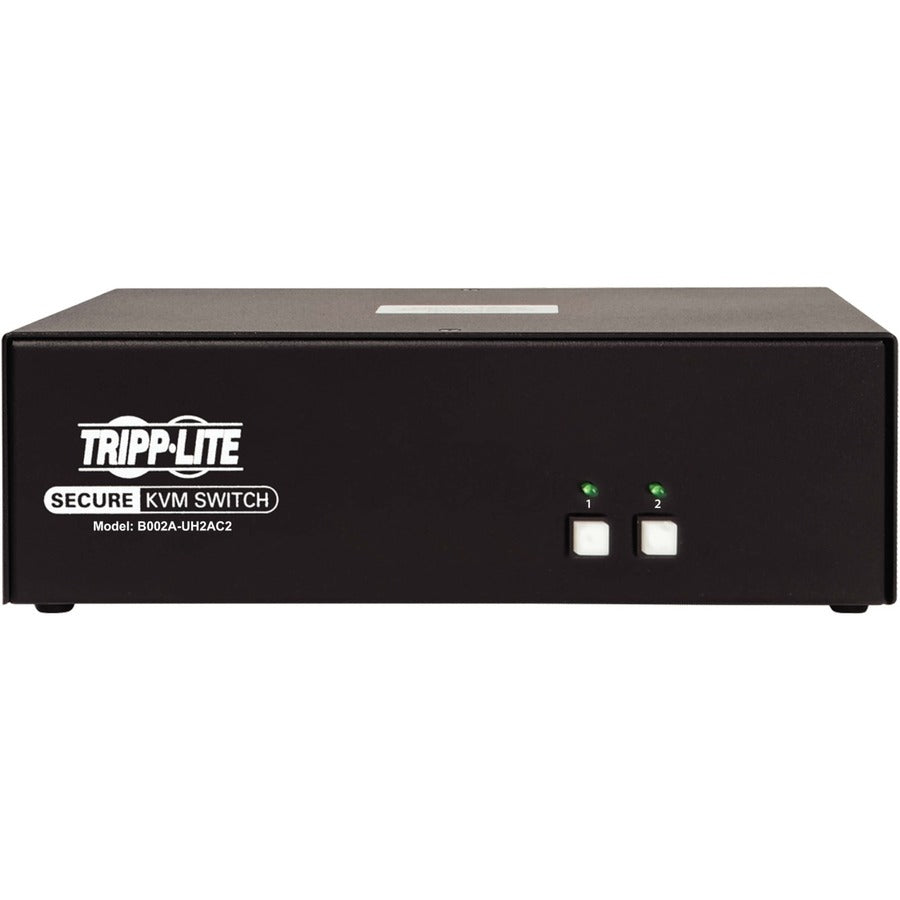 Commutateur KVM sécurisé à 2 ports pour deux écrans Tripp Lite par Eaton, HDMI - 4K, NIAP PP3.0, audio, CAC, TAA B002A-UH2AC2