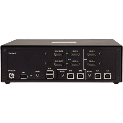Commutateur KVM sécurisé à 2 ports pour deux écrans Tripp Lite par Eaton, HDMI - 4K, NIAP PP3.0, audio, CAC, TAA B002A-UH2AC2