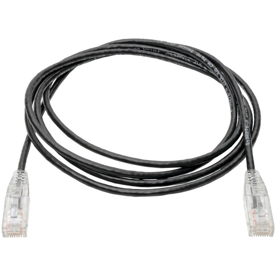 Câble de raccordement UTP Cat6 Tripp Lite par Eaton (RJ45) - M/M, Gigabit, sans accroc, moulé, fin, noir, 6 pi. N201-S06-BK