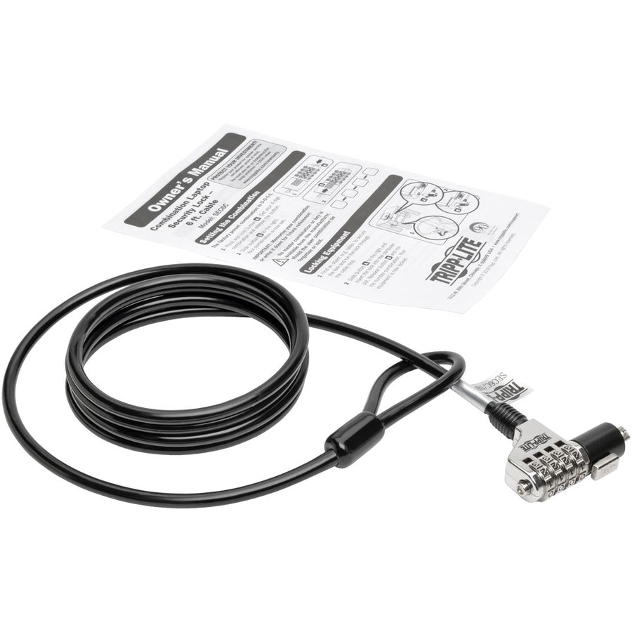 Cadenas de sécurité à combinaison pour ordinateur portable Tripp Lite par Eaton, câble de 6 pieds SEC6C