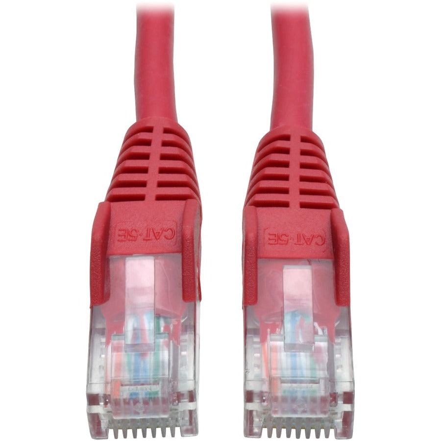 Câble moulé anti-accroc Cat5e 350 MHz de 25 pi de Tripp Lite par Eaton (RJ45 M/M) - Rouge N001-025-RD