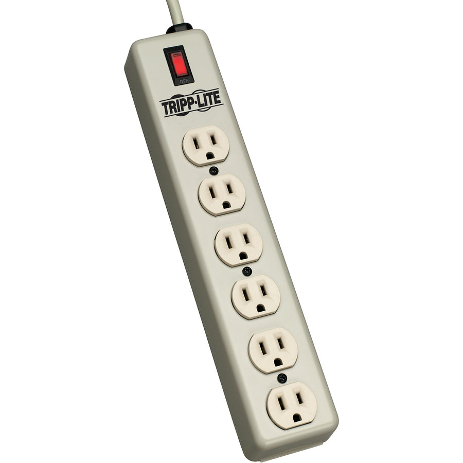 Multiprise métallique Tripp Lite Waber 5-15R 6 prises 5-15P 15 pi - NEMA 5-15P - 6 NEMA 5-15R - 15 pi 6SPDX-15