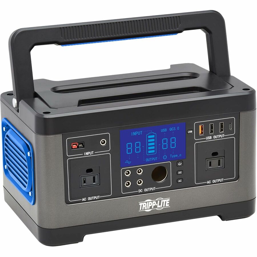 Centrale électrique portable Tripp Lite par Eaton - 500 W, lithium-ion (NMC), CA, CC, USB-A, USB-C, QC 3.0 GC500L