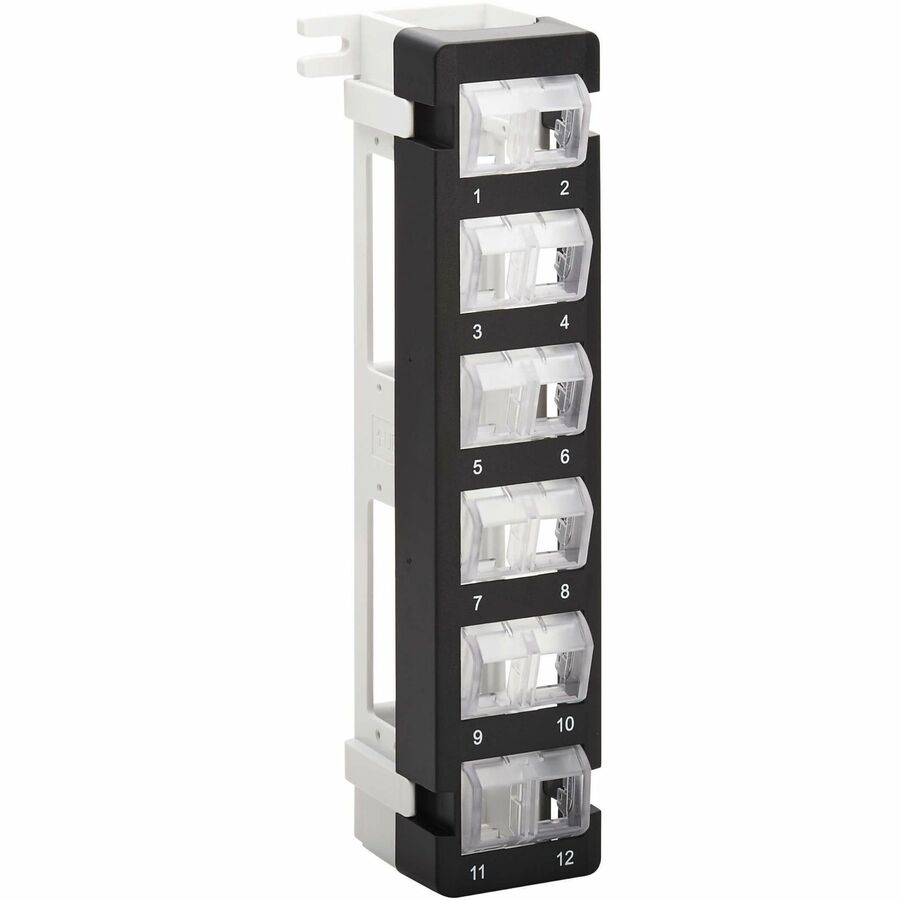 Panneau de brassage mural 12 ports Tripp Lite by Eaton pour prises Keystone UTP, modules rotatifs N062-012-KJ-WM