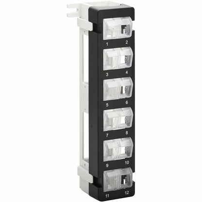 Panneau de brassage mural 12 ports Tripp Lite by Eaton pour prises Keystone UTP, modules rotatifs N062-012-KJ-WM