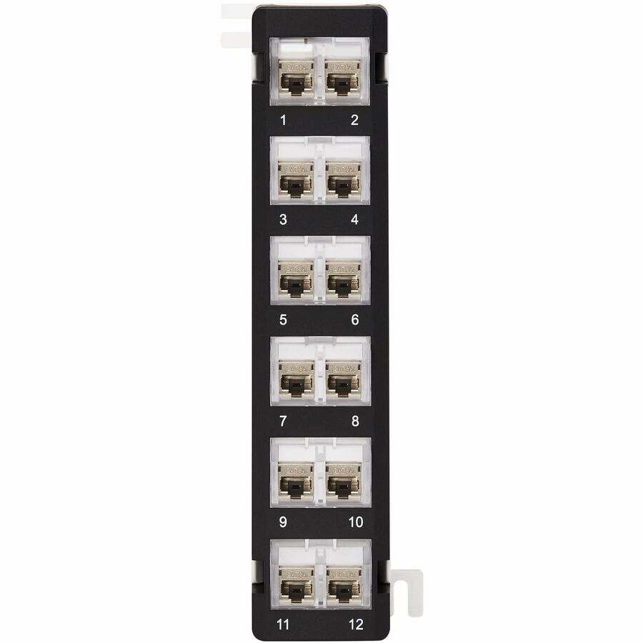 Panneau de brassage mural 12 ports Tripp Lite by Eaton pour prises Keystone UTP, modules rotatifs N062-012-KJ-WM