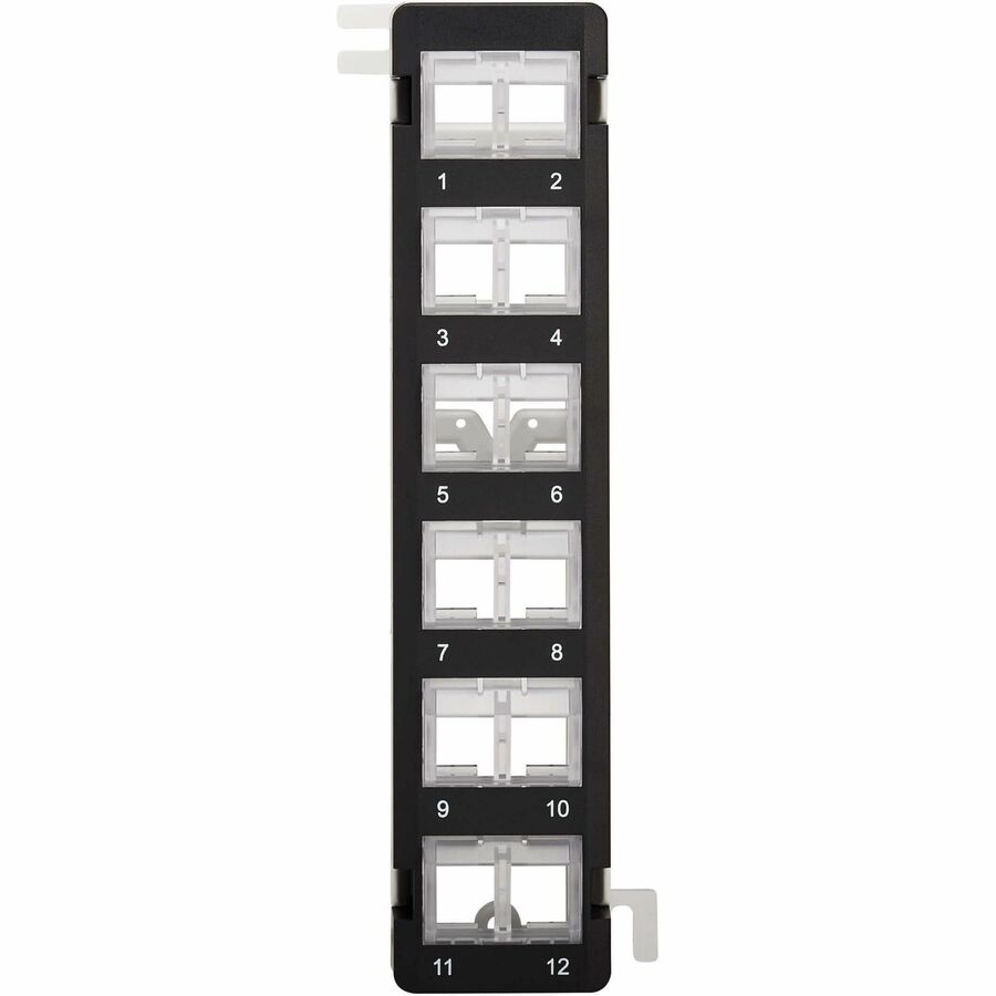 Panneau de brassage mural 12 ports Tripp Lite by Eaton pour prises Keystone UTP, modules rotatifs N062-012-KJ-WM