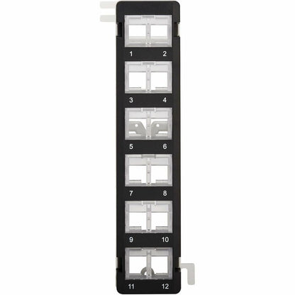 Panneau de brassage mural 12 ports Tripp Lite by Eaton pour prises Keystone UTP, modules rotatifs N062-012-KJ-WM