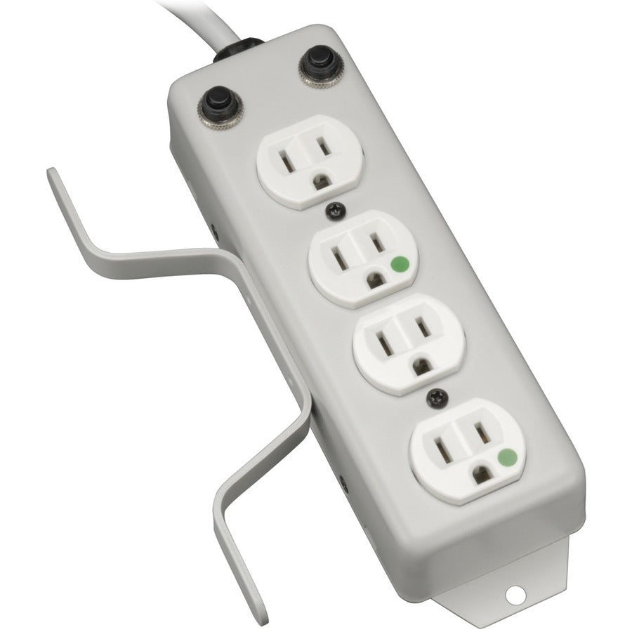 Multiprise de qualité médicale à 4 prises Tripp Lite par Eaton avec enrouleur de cordon et protection anti-goutte PS410HGOEMX