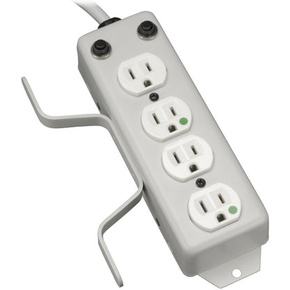 Multiprise de qualité médicale à 4 prises Tripp Lite par Eaton avec enrouleur de cordon et protection anti-goutte PS410HGOEMX